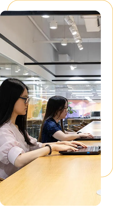 Girls Working with Laptop - Masco